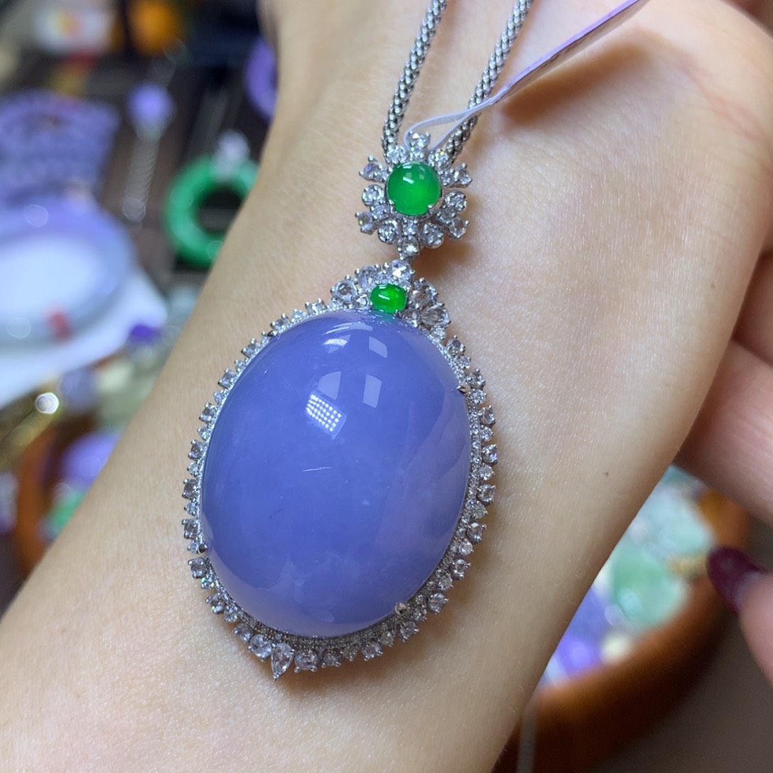 【闪购商品】翡翠颈饰18K金镶嵌翡翠