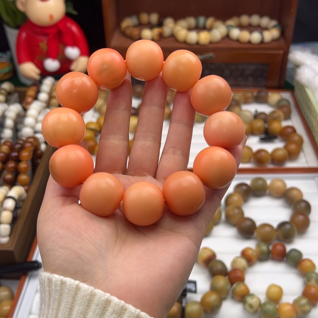 菩提根/象牙果手串?****）卡23.5苹果干磨微瑕