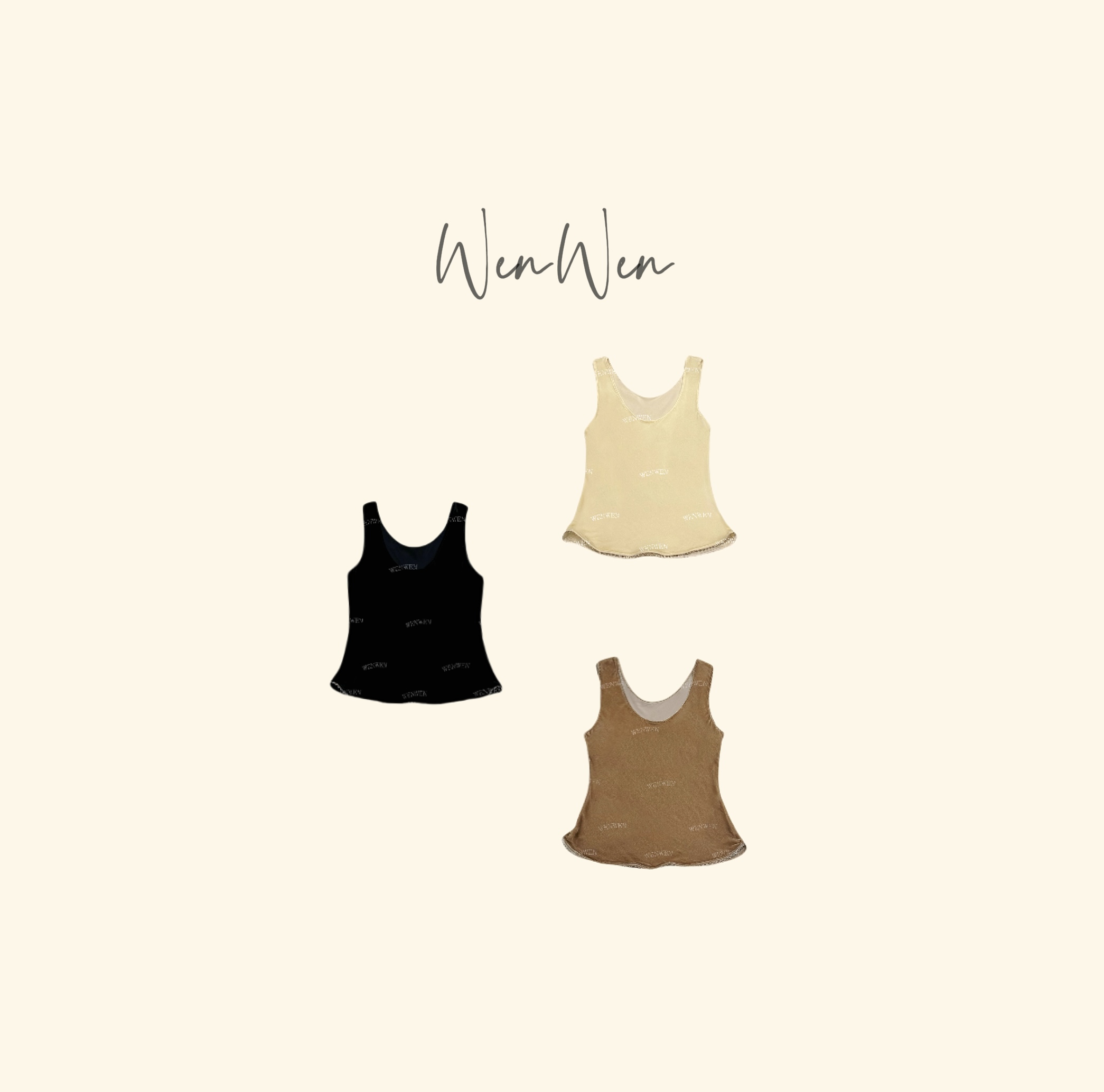 WENWEN-深圳原创【秋冬新款真丝丝绒百搭洋气背心吊带】DD66350