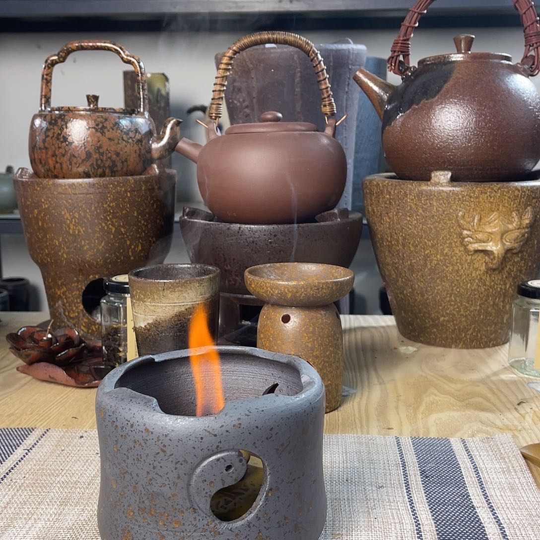 壶紫砂粗陶实用茶炉