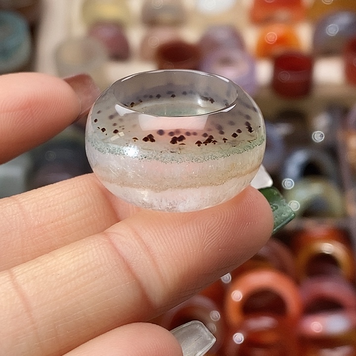 猫***️玛瑙/玉髓未镶嵌戒指A32不退换港16福利