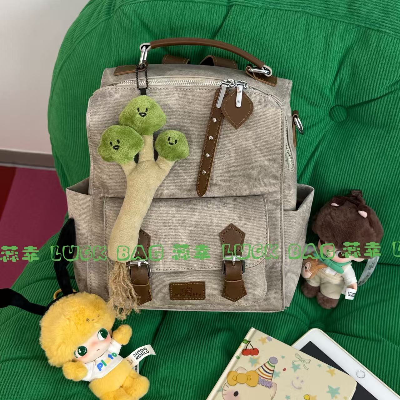 早秋新款高级晕染大容量双肩包