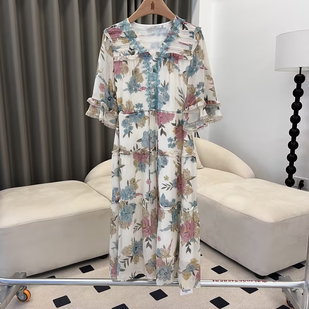 特惠来袭撞色舒适透气短袖连衣裙 TXZS057X