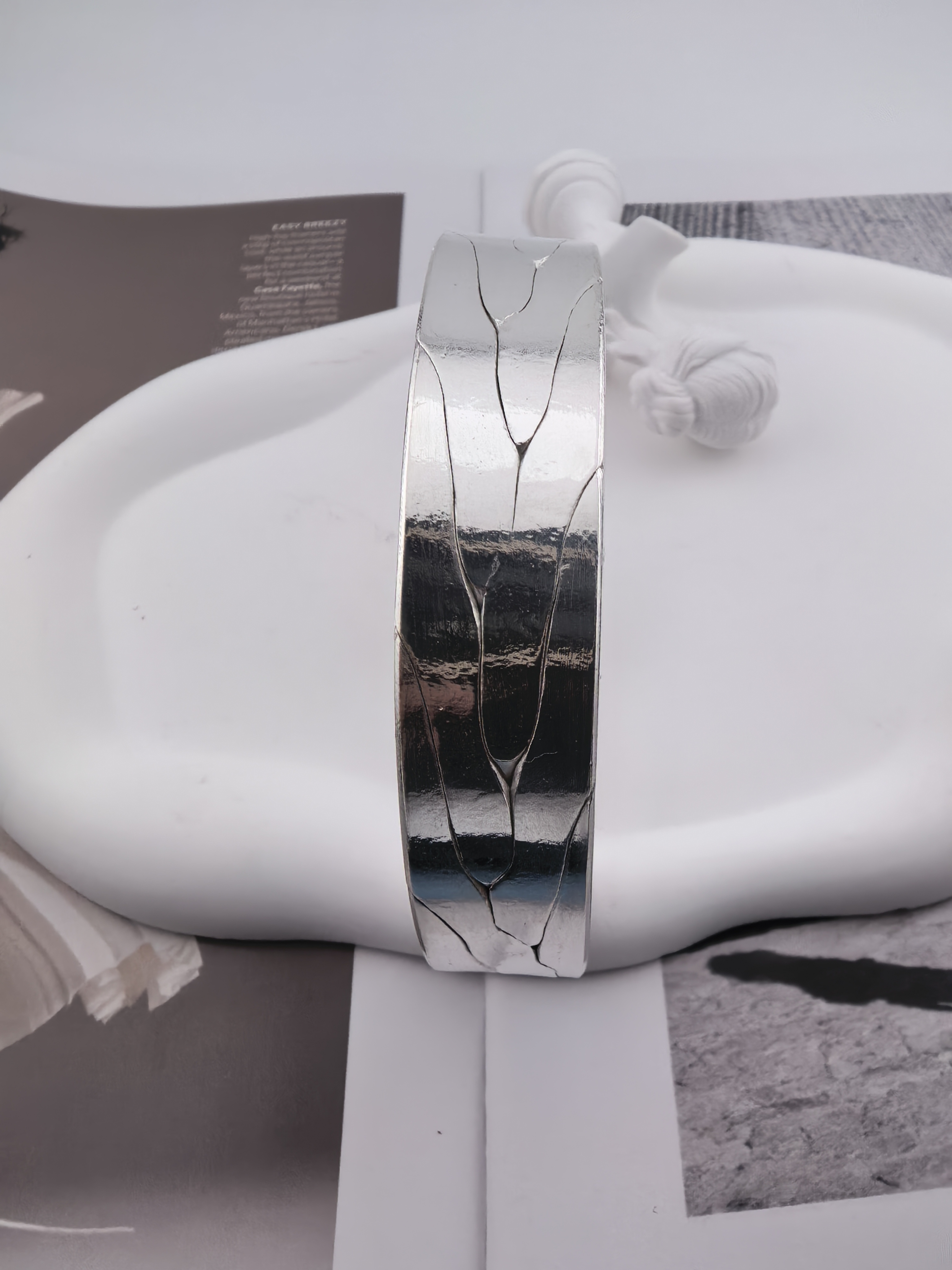 足银手镯 手工简约时尚男式足银999手镯银制品首饰银色大气上档次