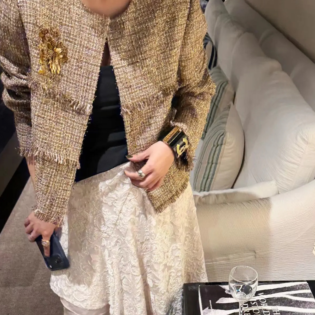 IND 小众设计限定鎏金小香外套