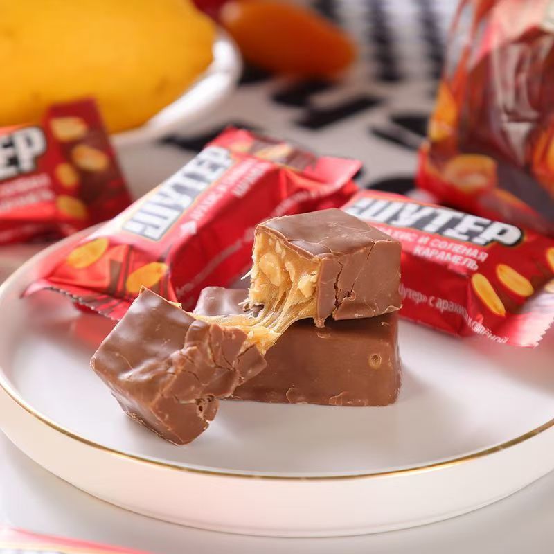全新俄罗斯进口糖果俄洛哆牌士力架巧克力糖榛子花生夹心年货喜糖