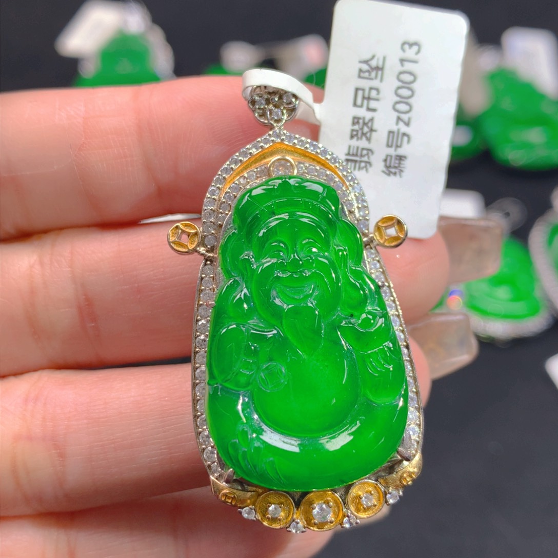 翡翠颈饰银S925镶嵌111111111111