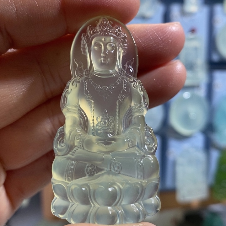 岫玉未镶嵌颈饰吊坠