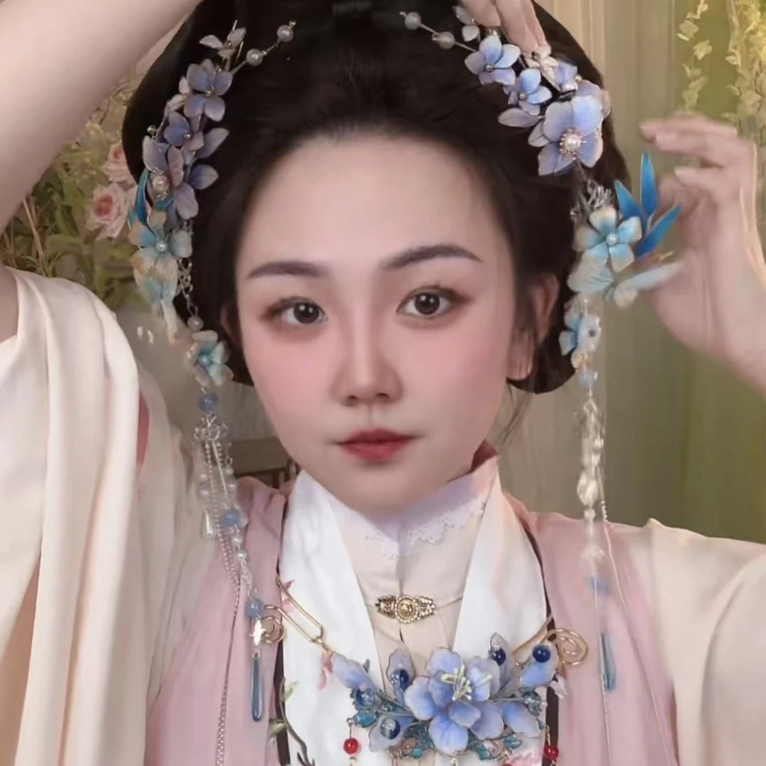 大麦吖古风发饰汉服绒花发簪 手工制作默认微瑕 