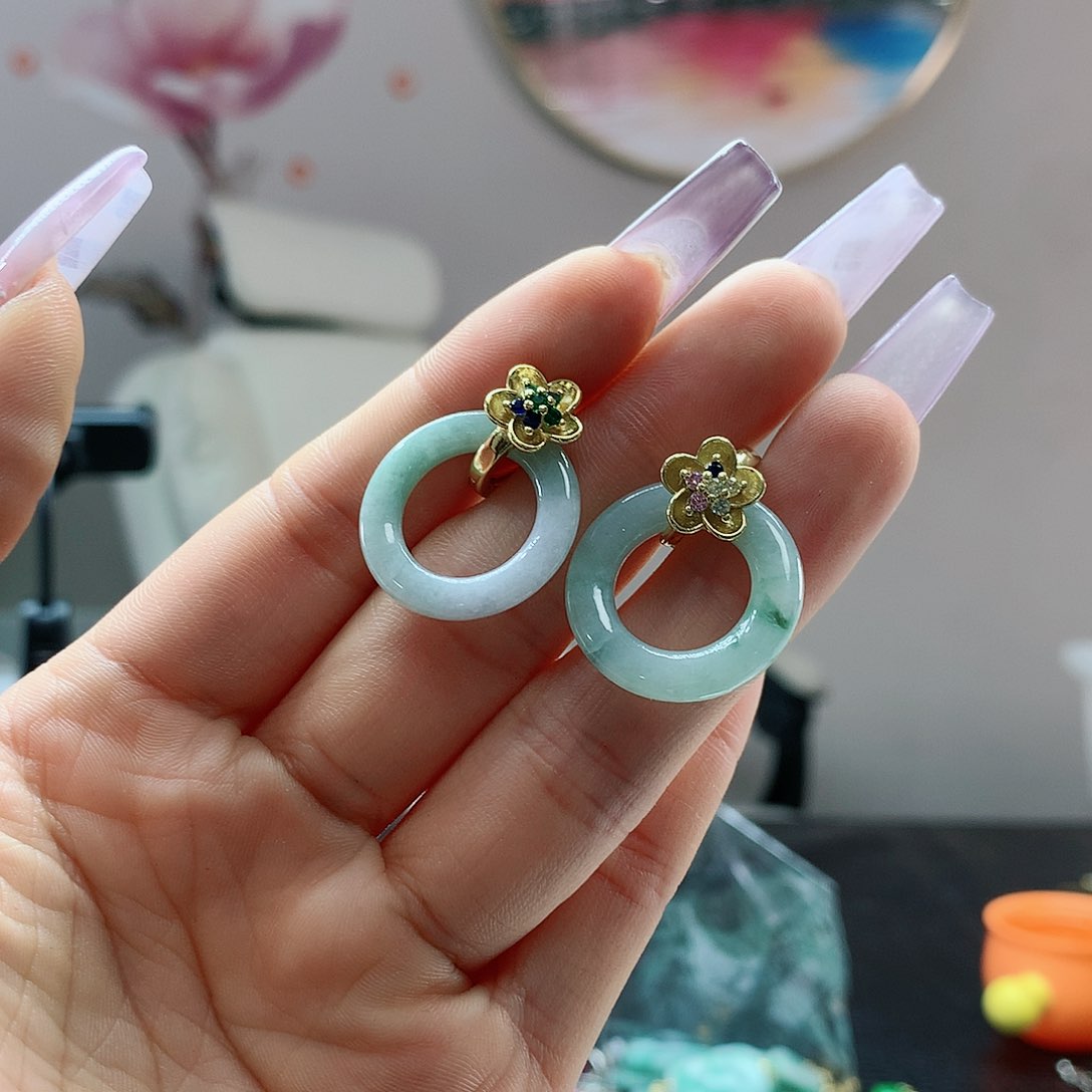 【闪购商品】翡翠耳饰未镶嵌，