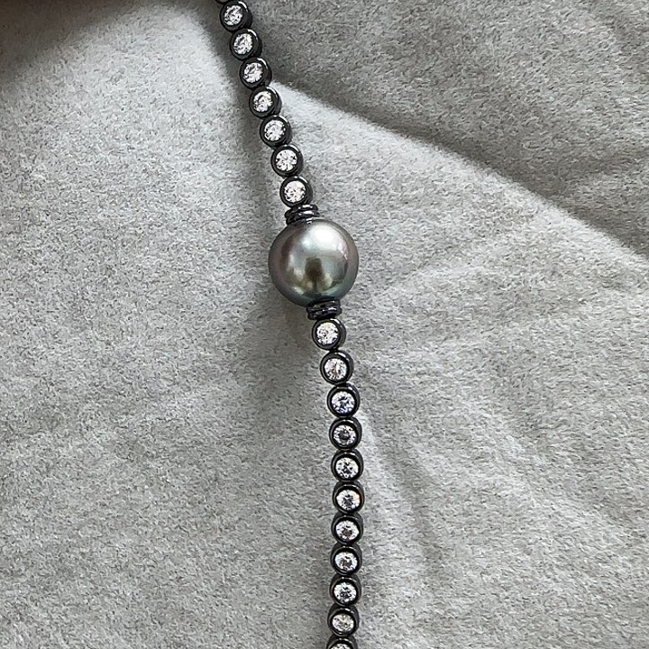 海水珍珠手链银S925镶嵌