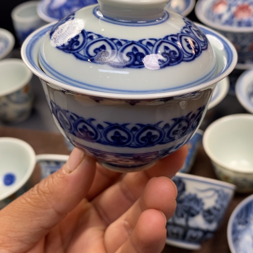 【闪购商品】景德镇青花瓷盖碗