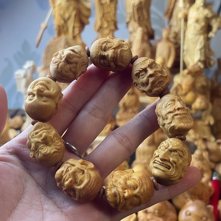 柏木（崖柏）崖柏十八罗汉手串