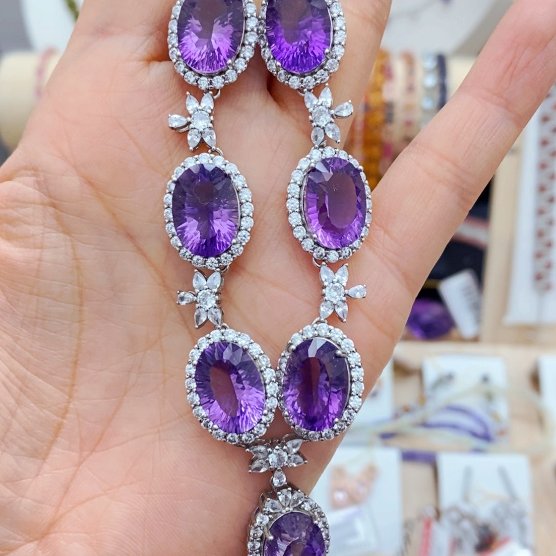 紫晶颈饰银S925镶嵌记***好不退换价格