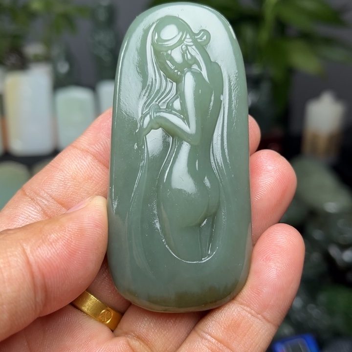 和田玉未镶嵌挂件