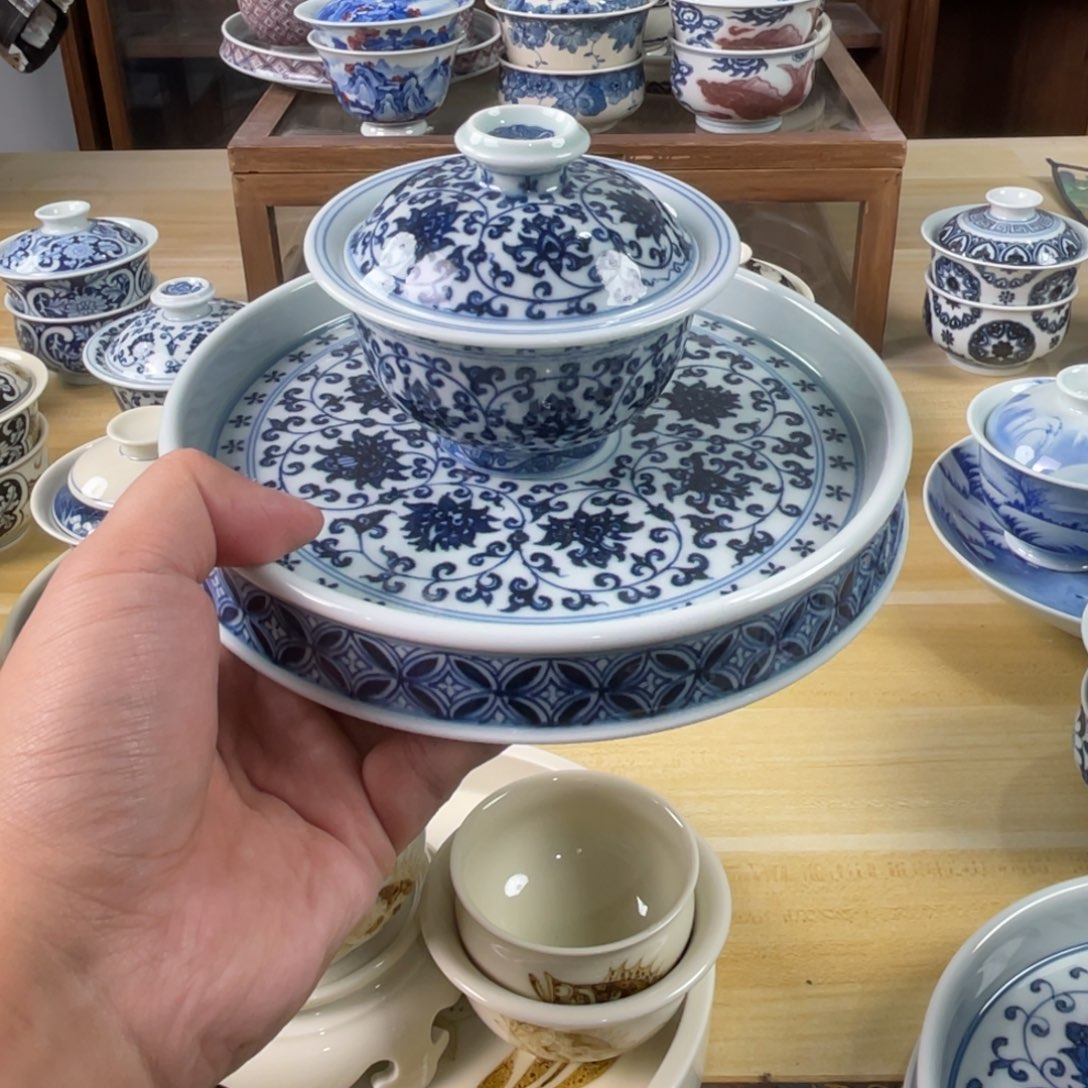 伟***景德镇手工手绘茶具