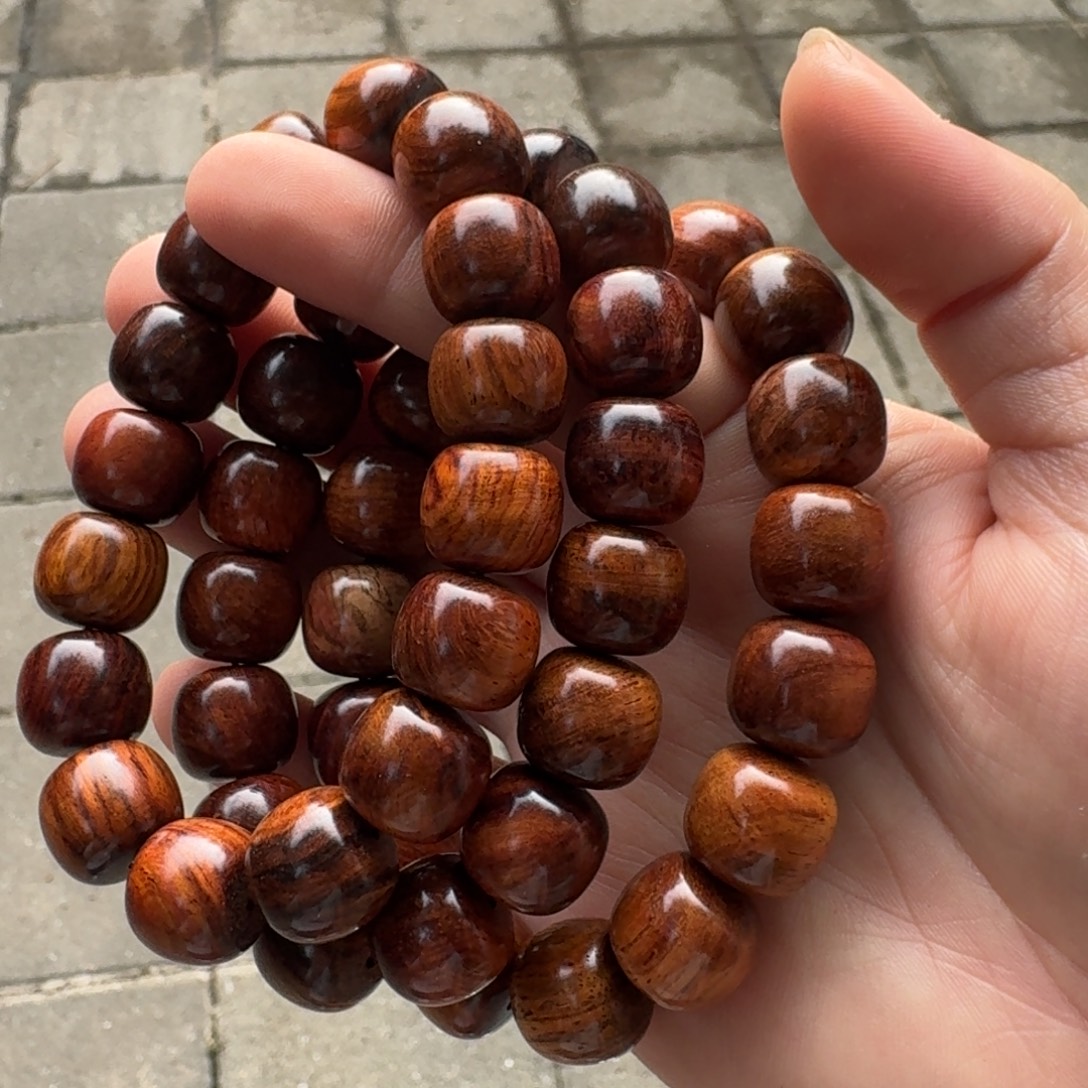 黄花梨/降香黄檀手串/手链家具料老料1314规格海黄手串