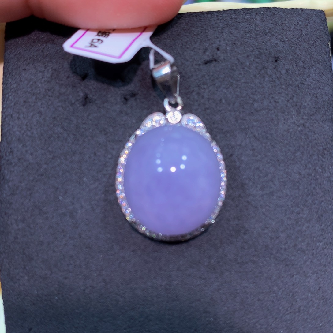 翡翠银S925镶嵌颈饰翡翠