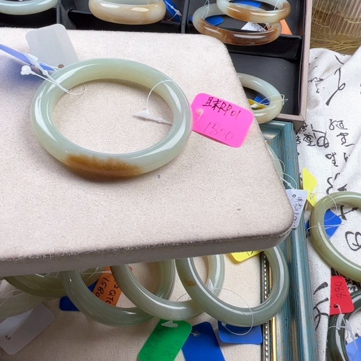 未镶嵌手镯和田玉玲珑美镯53.7