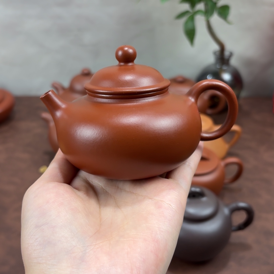 茶壶紫砂全手荣天朱泥