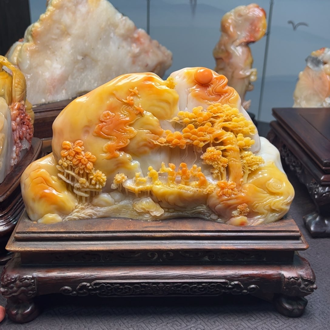 寿山石张*寿山石摆件工艺品