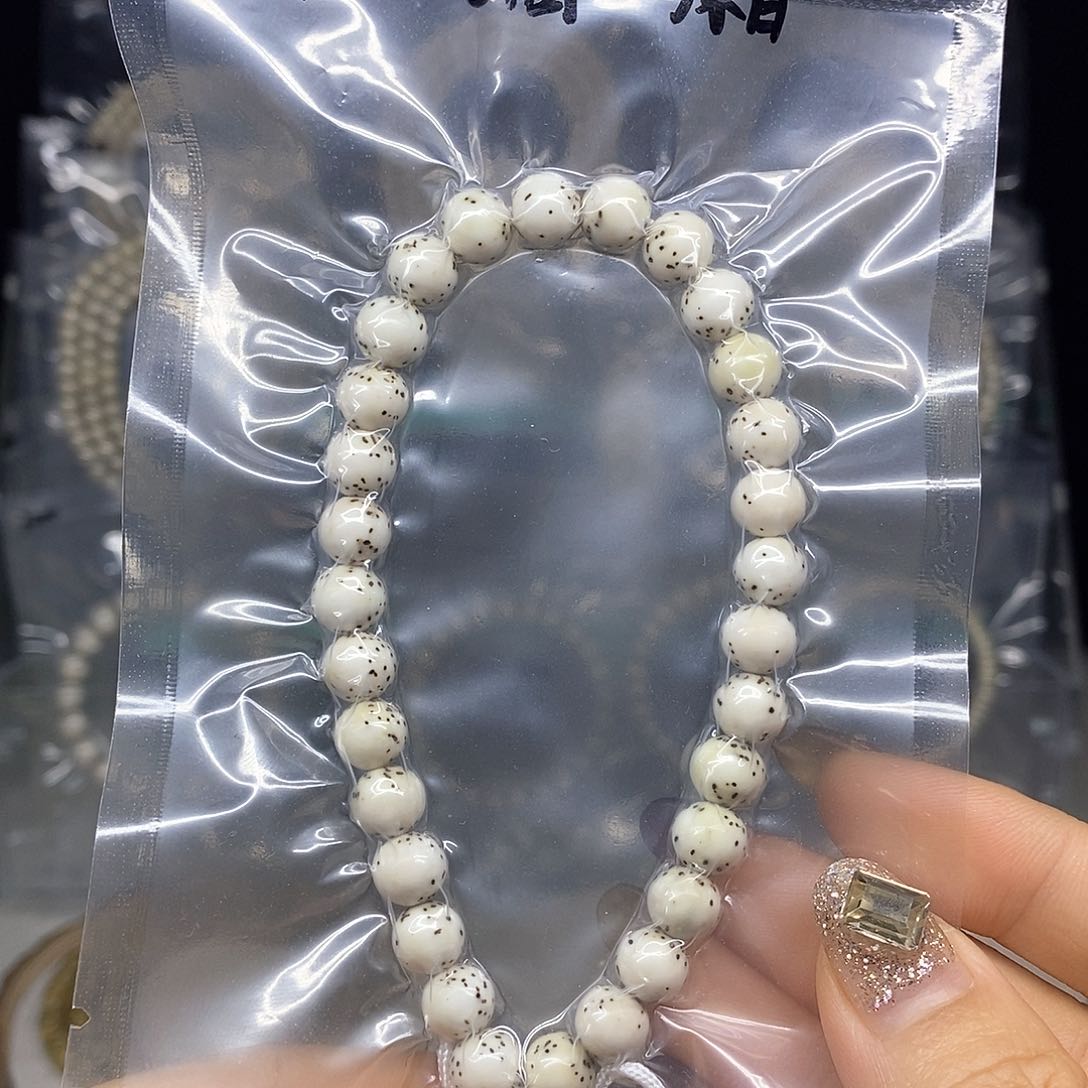 星月菩提吊坠胖****烤8圆 原白