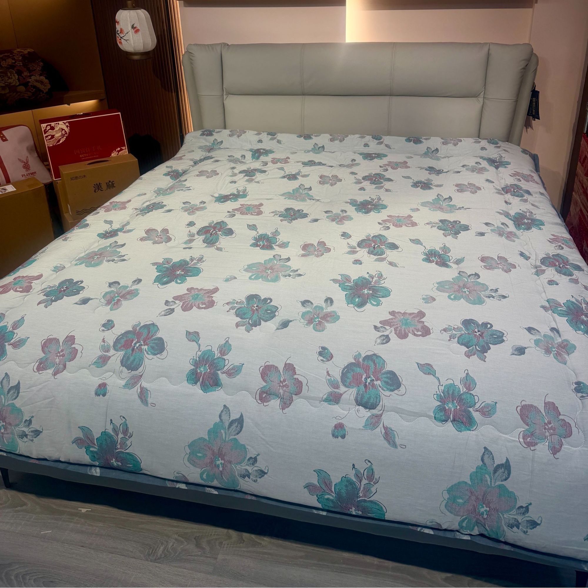 【爱琴海—四件套】全棉色织A类双层纱四件套柔软舒适高端（带包装）