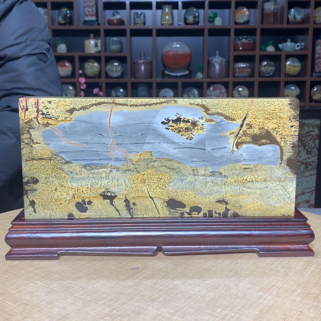 紫砂广西国画石，收藏观赏