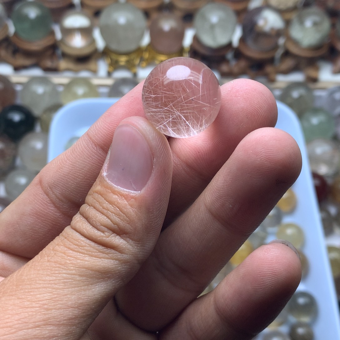 水晶珠宝半成品未镶嵌不***喵发晶球