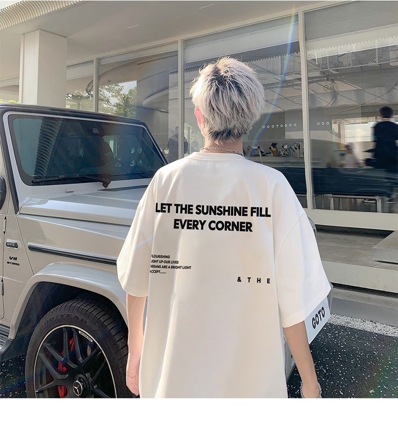 【100%纯棉编号101-199】男女同款正肩T恤 弹力修身大学生百搭上衣