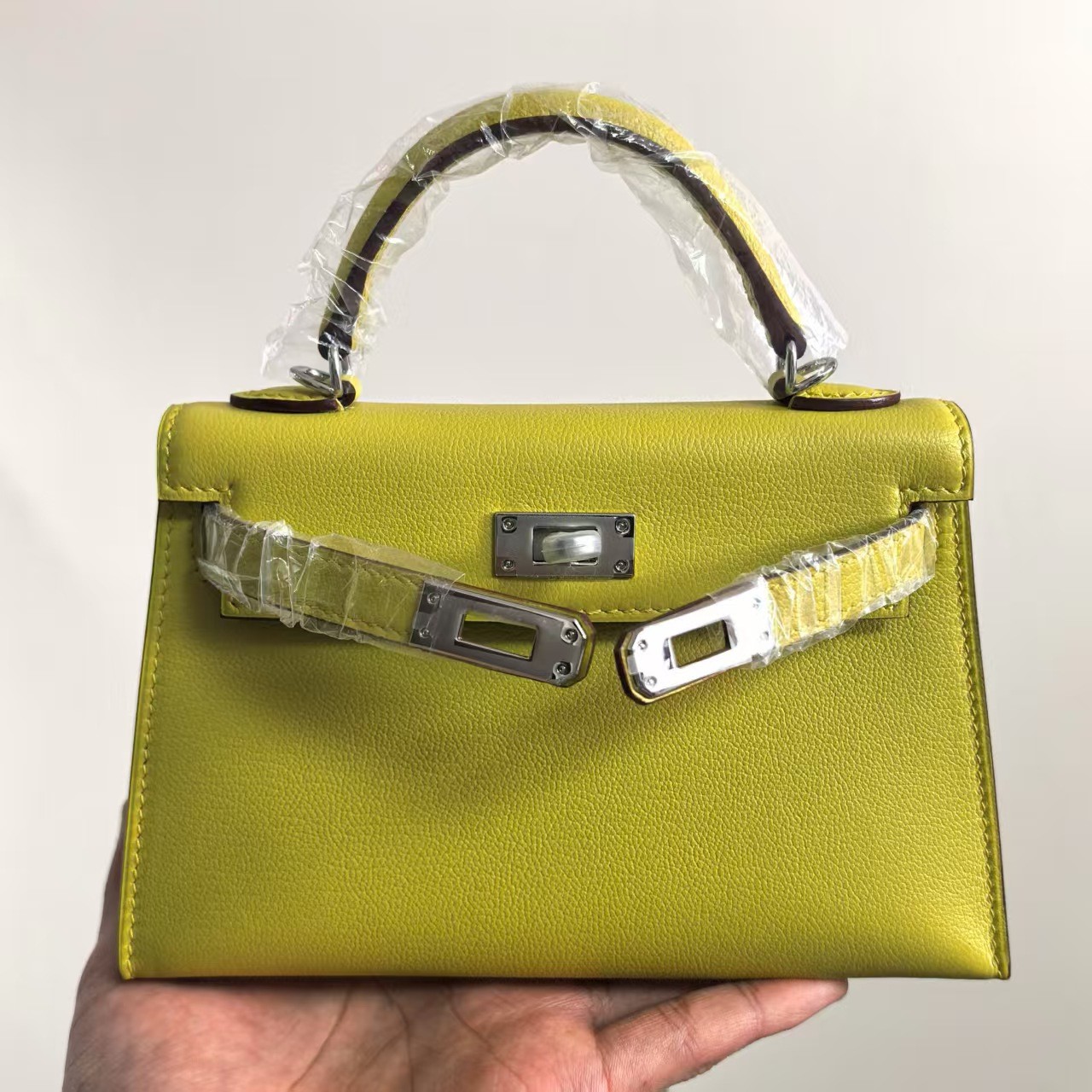 私人订制～～养马人高级轻奢山羊皮mini凯莉手提包