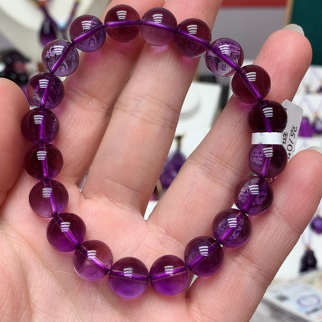 紫晶巴西手串10m m未镶嵌