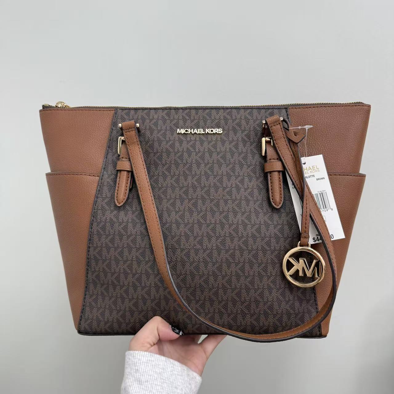 99新 MICHAEL KORS/迈克高仕 棕老花托特28x25x11cmMA122101