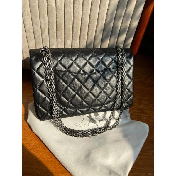 小香255链条款进口炸裂纹牛皮全钢五金金典款单肩斜挎蒙特牛皮