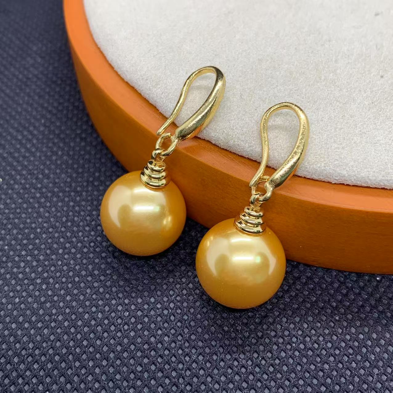 【火火珠宝推荐】馆藏轻奢南洋金珠耳饰SJ032