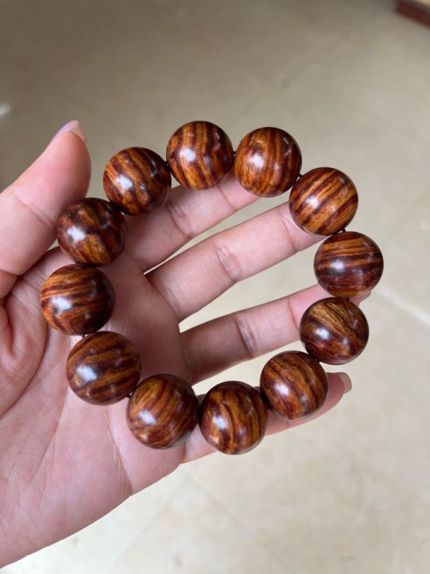 2.0海南黄花梨虎皮纹手串多样性发一AAA