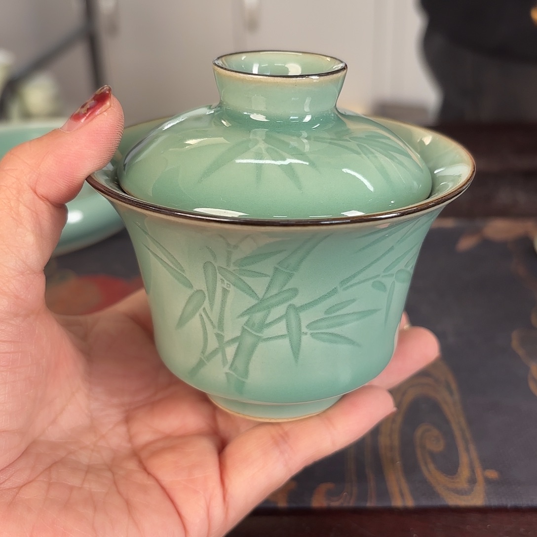 龙泉云间青瓷小米茶器