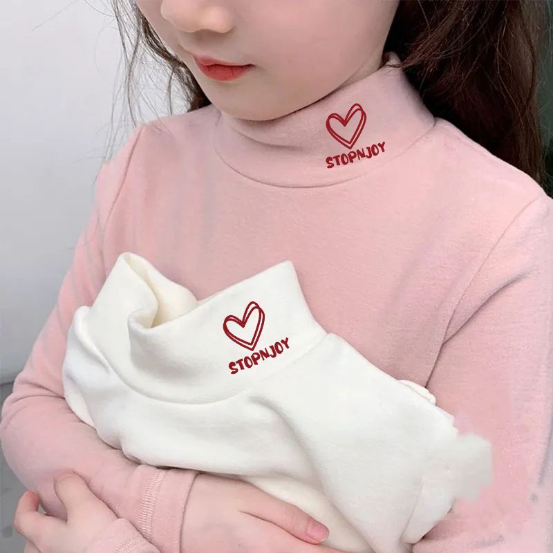 【双11冲量链接】儿童德绒打底衫亲肤细腻保暖半高领女孩内搭保暖