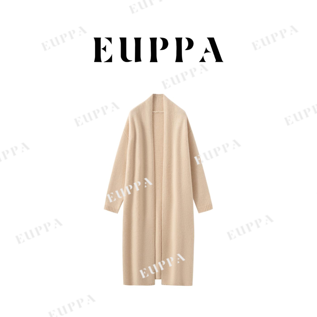 【帕米老钱】3针5股纯羊绒衫经典百搭时尚宽松长款开衫QHWSY-W574