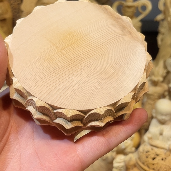 黄杨木瑕疵莲花座