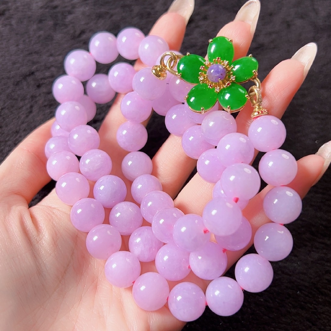 翡翠18K金镶嵌颈饰签收后24小时鉴赏期，过时不退