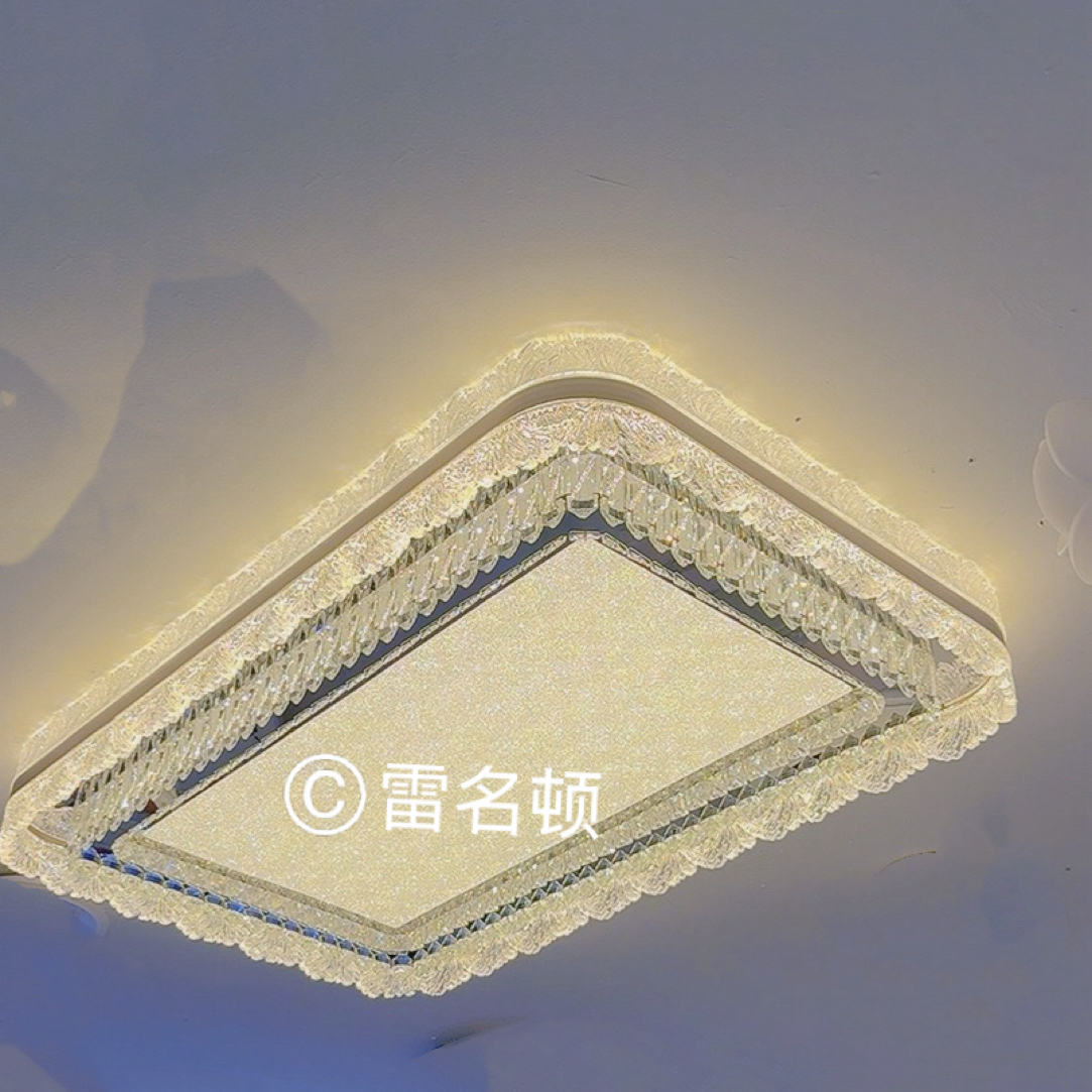 尚仕华新款凤尾上下发光水晶智能客厅吸顶灯家用