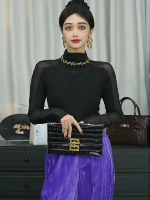 QIANTAI【舒适生活】时尚气质法式休闲百搭气质高级感上衣