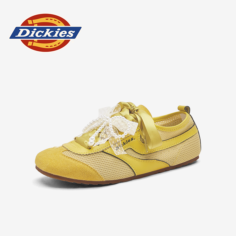 Dickies秋季日常时尚百搭休闲鞋蝴蝶结鞋豆豆鞋女鞋舒适百搭透气