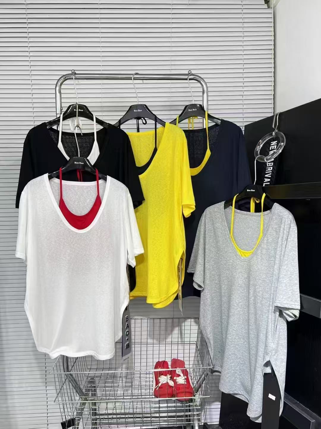 EH2025高级感时尚百搭T恤背心两件套高级感显瘦夏季T恤 W2796