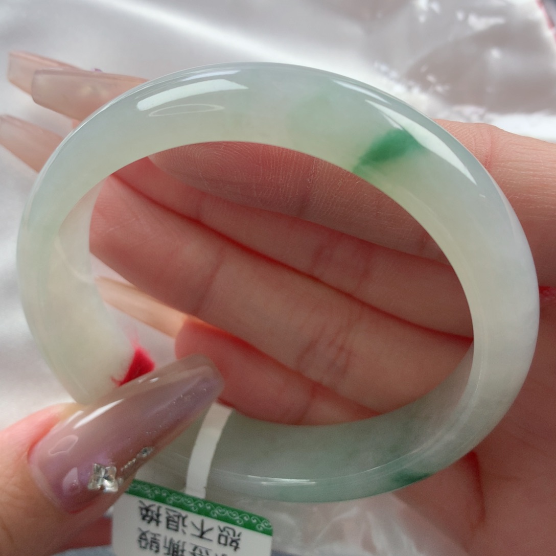 未镶嵌手镯翡翠缅甸天然翡翠A货55.7贵妃