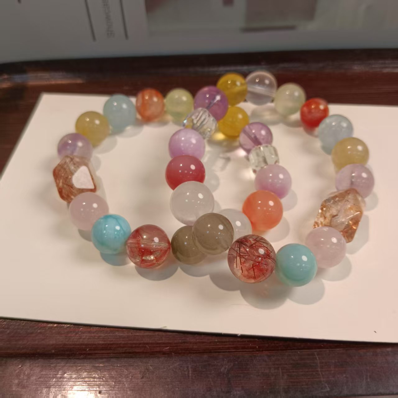 【小院甄选】水晶多宝单圈手链约8-11mm 多样性发一件 1923EAT