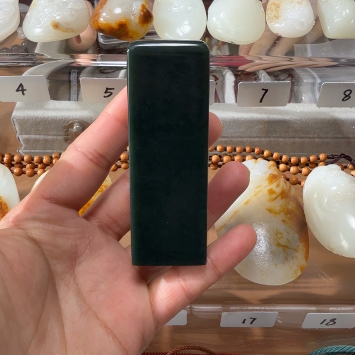 和田玉颈饰未镶嵌青玉印章（活动价）