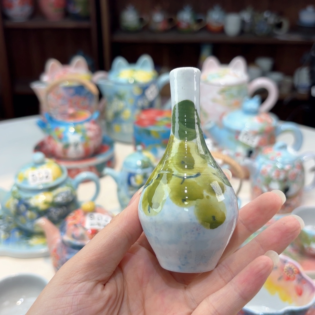 景德镇手绘高温釉下彩陶瓷茶具