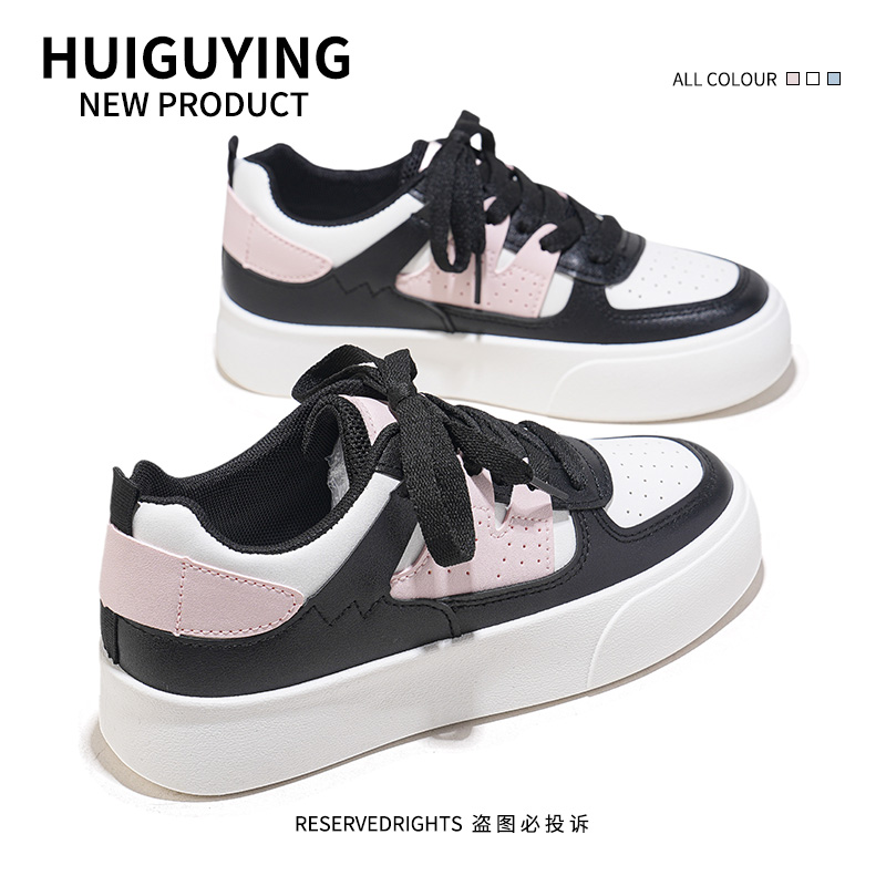 爆款透气小白鞋女款2025春秋季新款秋款百搭厚底休闲板鞋女鞋超火